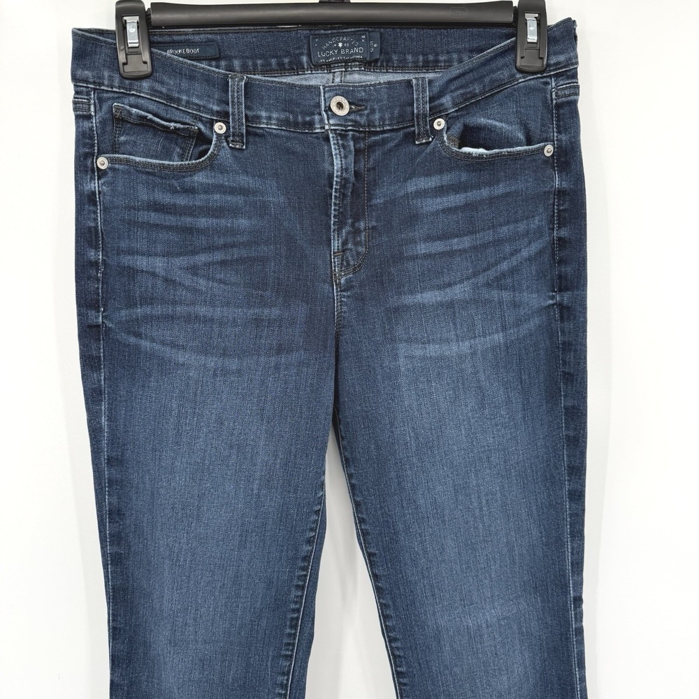 Lucky Brand Brooke Boot Jeans Women 12/31 Dark Wash Blue Mid Rise Bootcut Denim